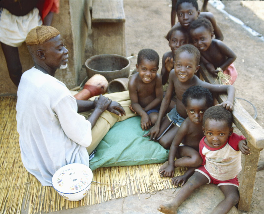 Alhaji Ibrahim with children